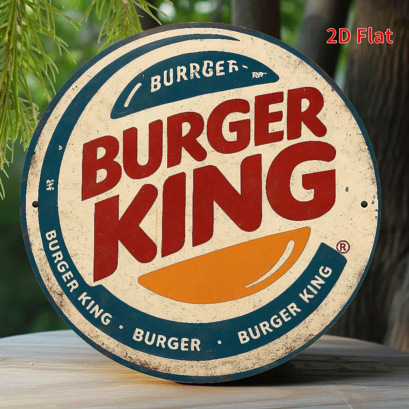 Home Office Logo - Деревянный логотип Burger King Retro —