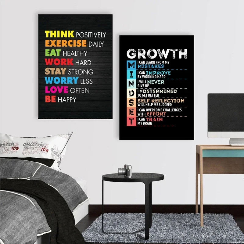 Home Office Room Inspiration - Мотивационные цитаты для успеха, холст, живопись,
