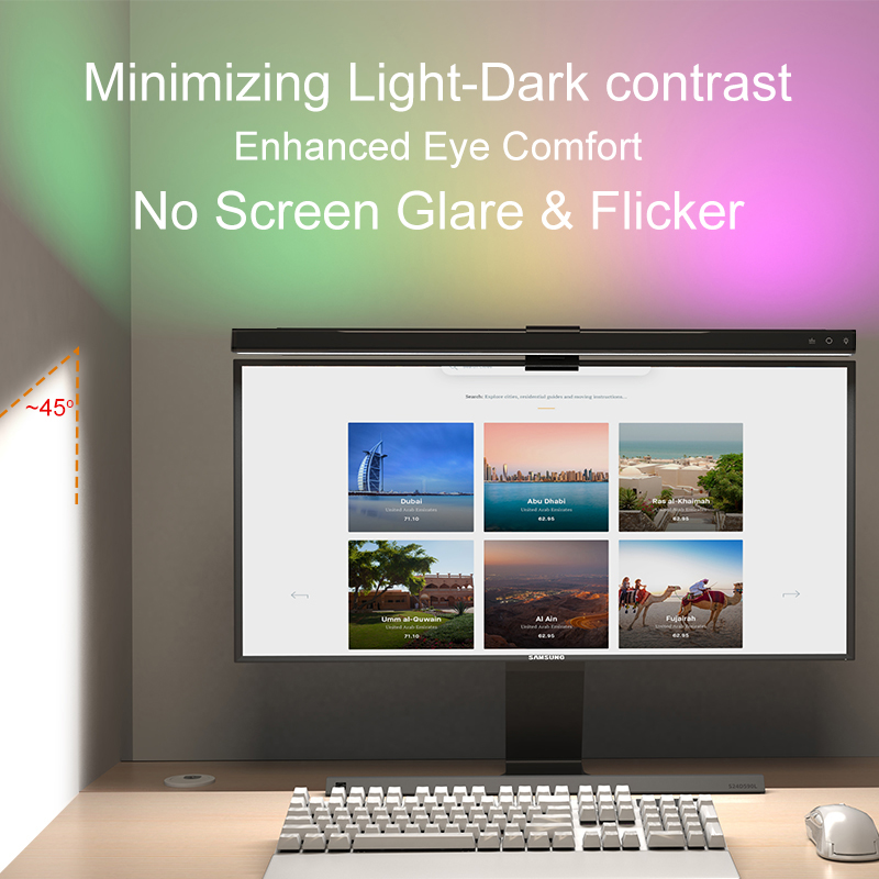 Светодиодная RGB-лампа для мон – обзор и цена Home Office Work Table