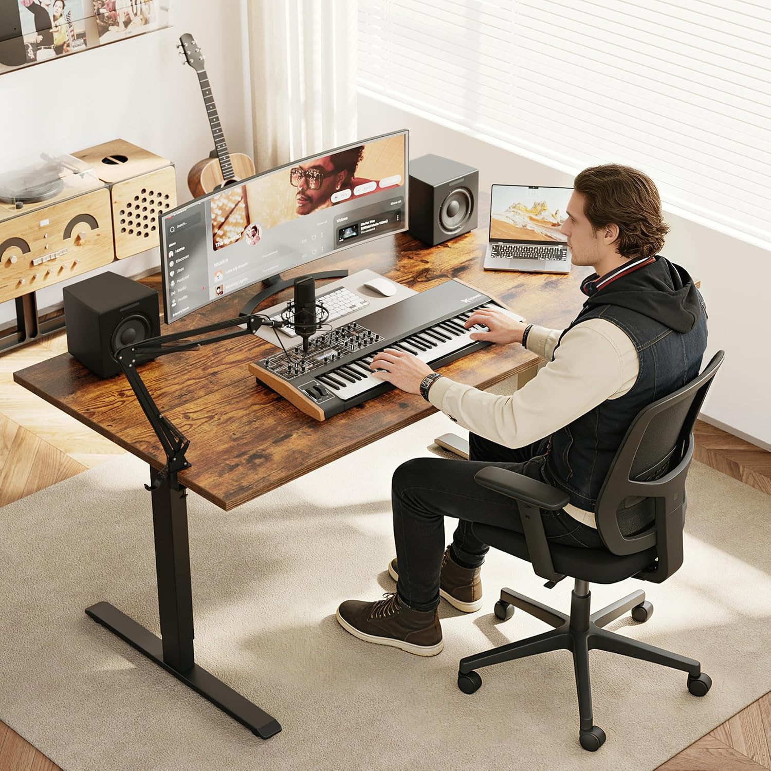 Электрический регулируемый по  – обзор и цена Home Office Work Table