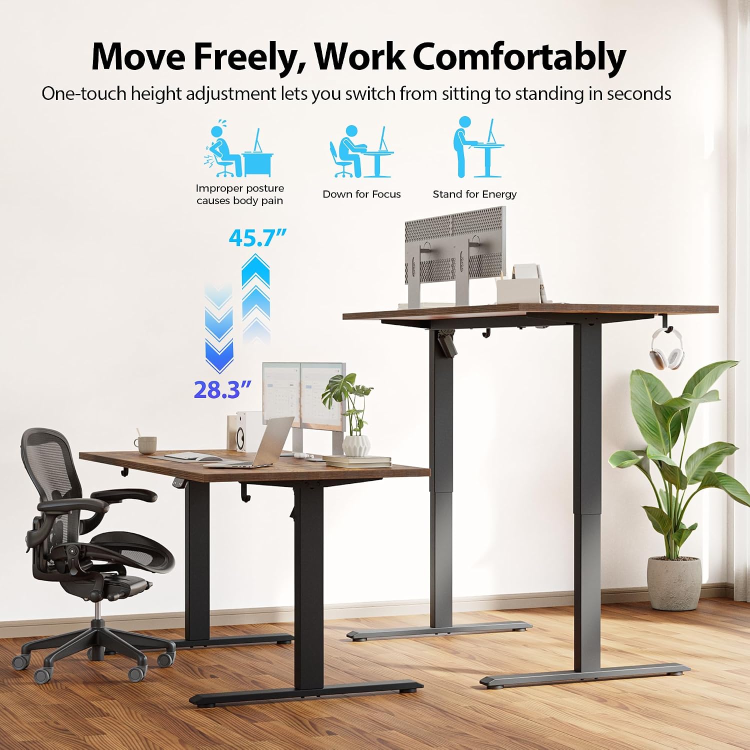 Электрический регулируемый по  – обзор и цена Home Office Work Table