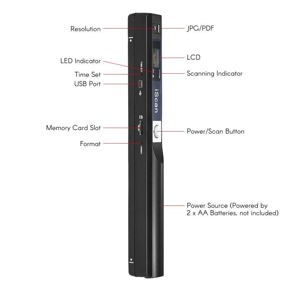 IScan ручной сканер A4 для док – обзор и цена Document Scanner Portable