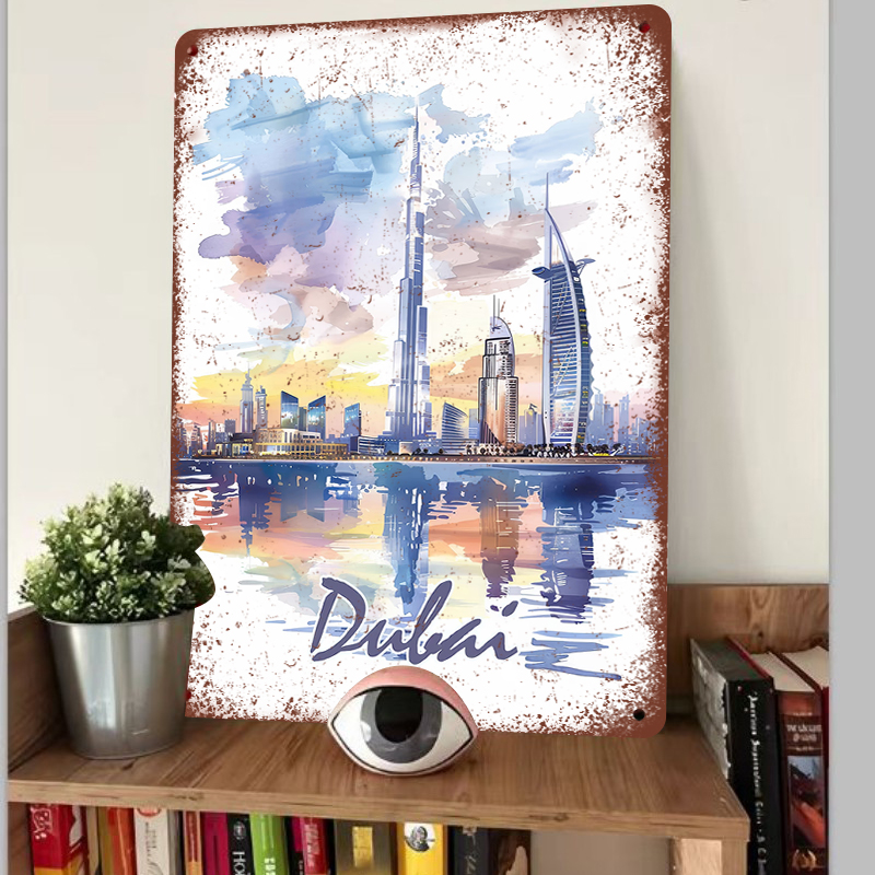 Дубай Skyline акварель металл  – обзор и цена Home Office Dubai