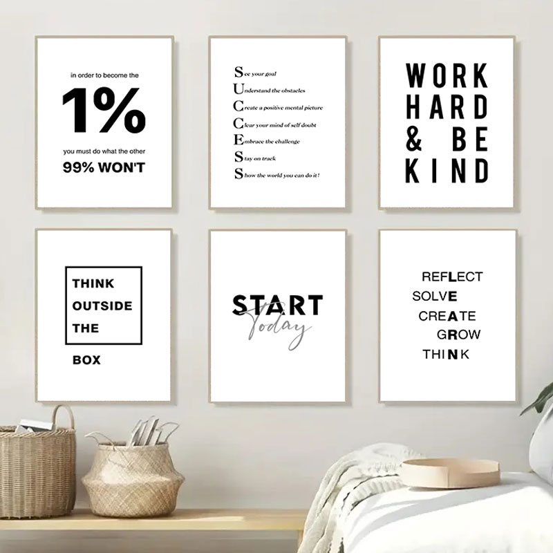 1 шт. Простой черно-белый холс – обзор и цена Home Office Room Inspiration