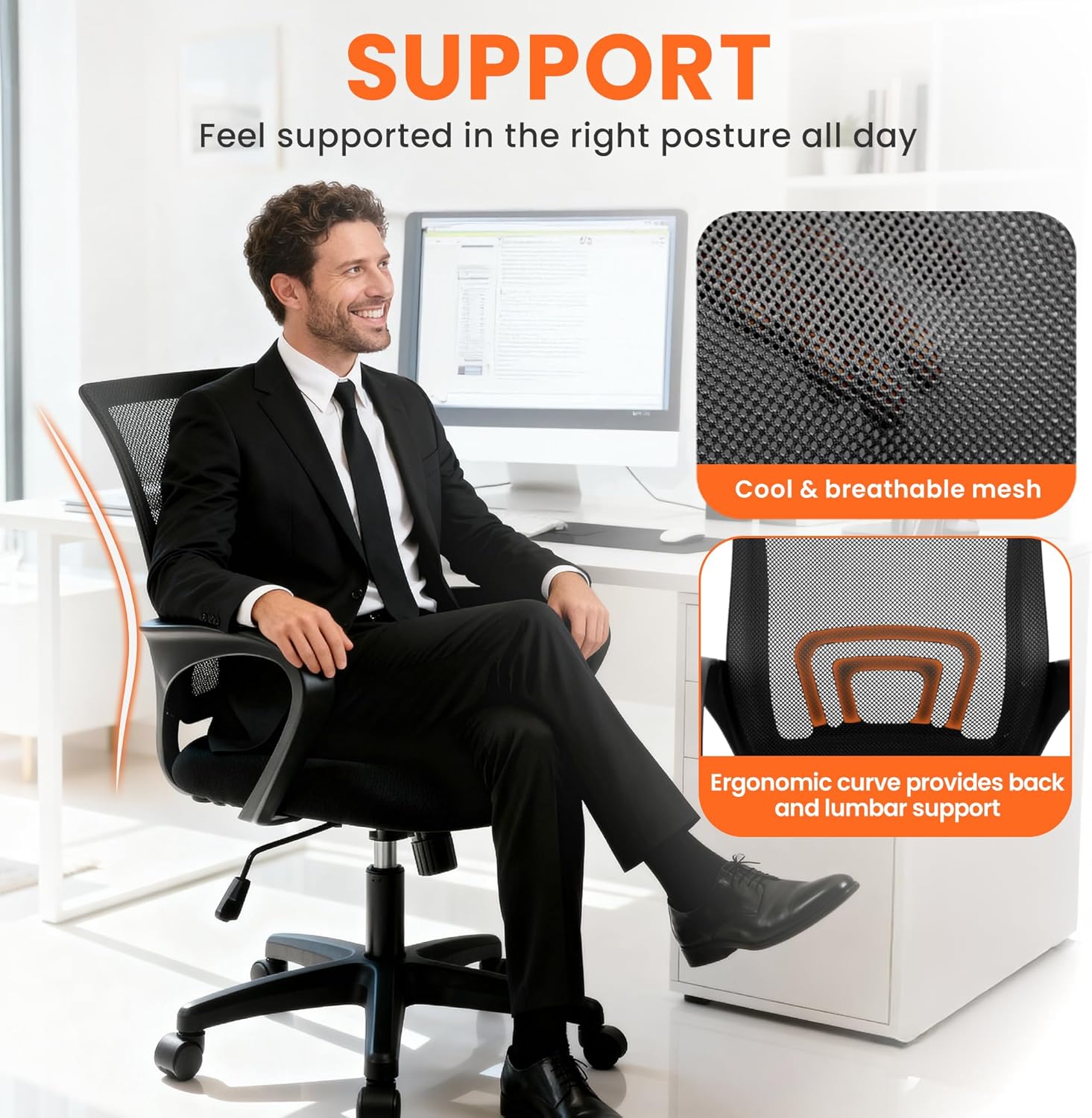 Эргономичное офисное кресло с  – обзор и цена Ergonomic Office Chair
