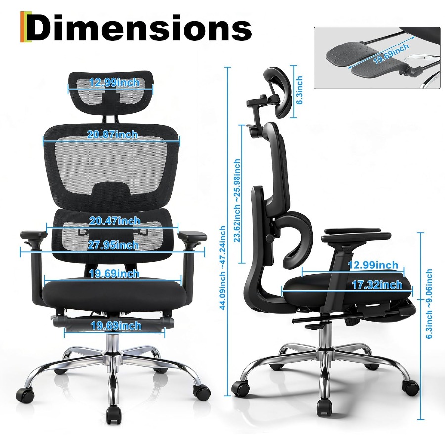 Эргономичное сетчатое игровое  – обзор и цена Ergonomic Office Chair